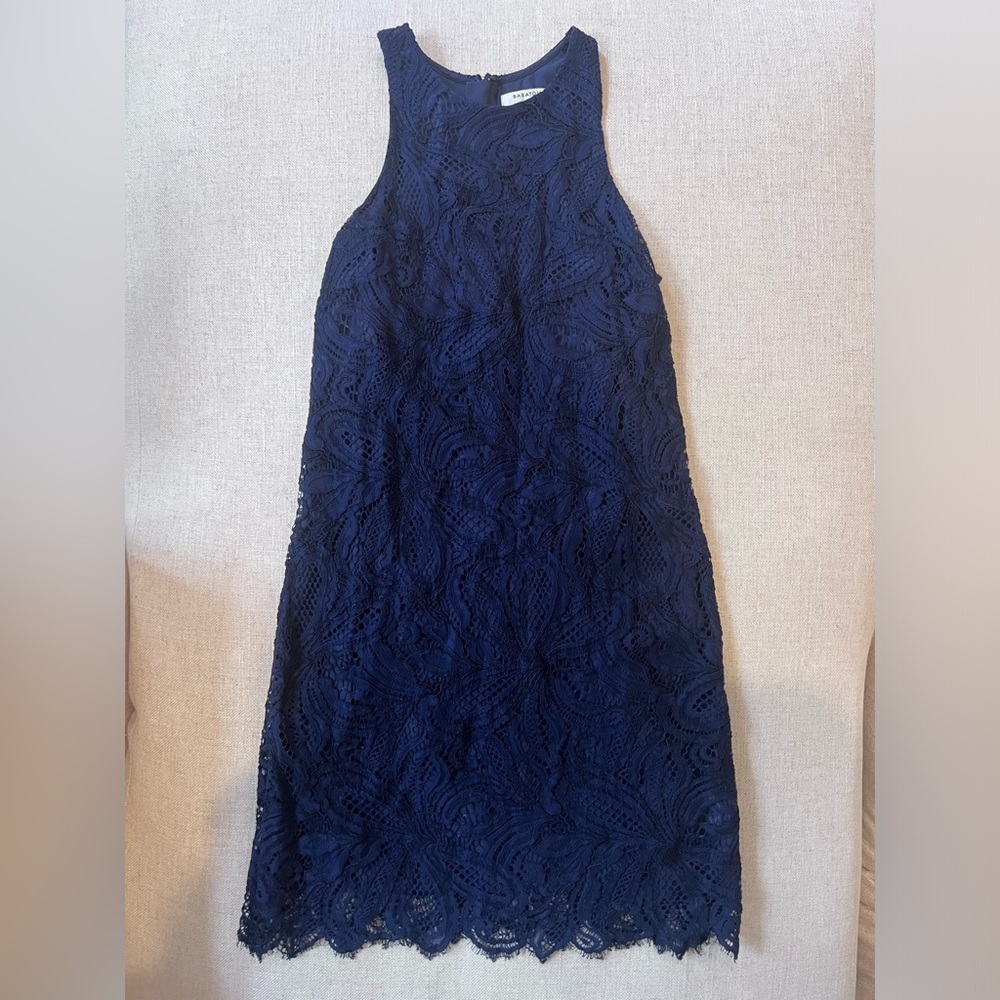 Babaton - Henry navy blue lace shift dress